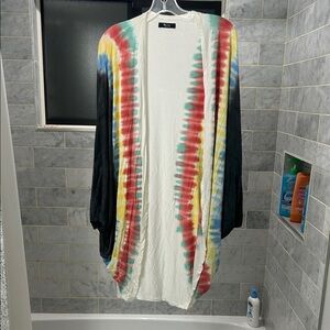 Michael Lauren tie dye shrug one size good condition bat sleeves